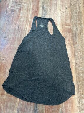 Marine Layer Rise Super-Soft Charcoal Gray Racerback Tank